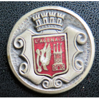 L'AGENAIS : rondache émaillée de l'escorteur rapide l'Agenais sans attache