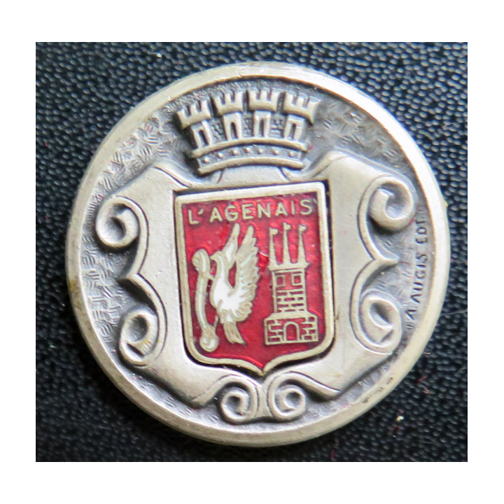 L'AGENAIS : rondache émaillée de l'escorteur rapide l'Agenais sans attache