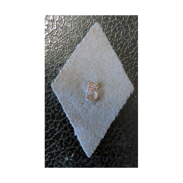 LOSANGE DE BRAS MODÈLE 45 : écusson d'officier de la section des commis ouvriers militaires d'administration période AFN,