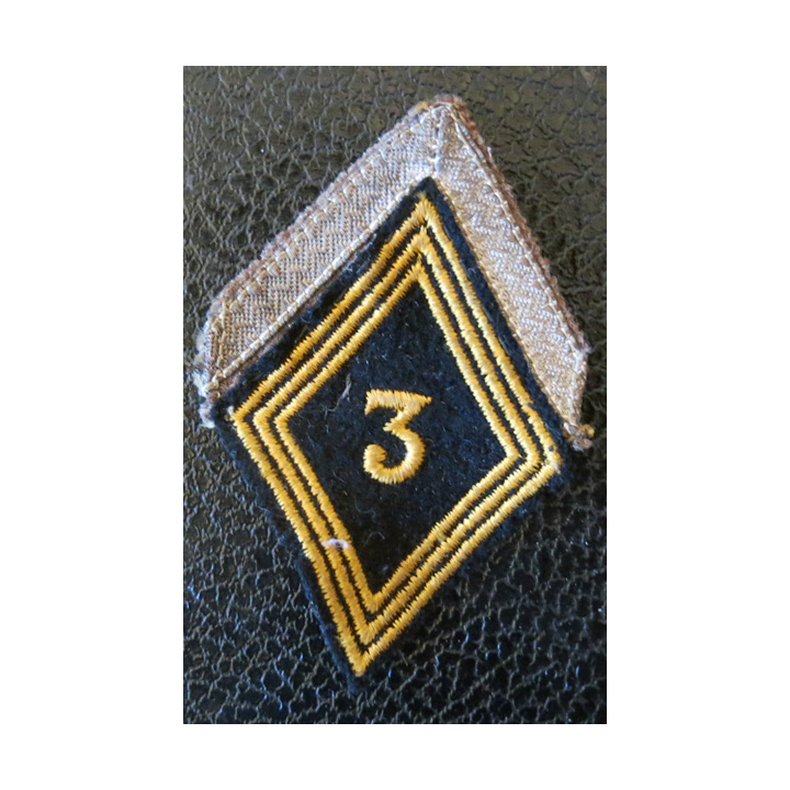 LOSANGE DE BRAS MODÈLE 45 : Maréchal des logis du 3° Régiment de chasseurs d'afrique (ou 3° RCA) période AFN