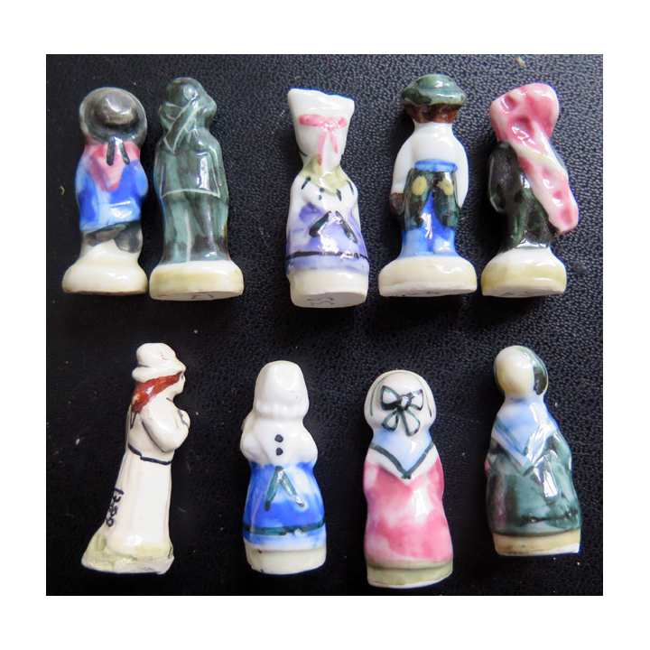 Lot de 9 fèves sur les régions françaises