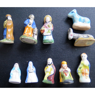 Lot de 10 fèves de crèche