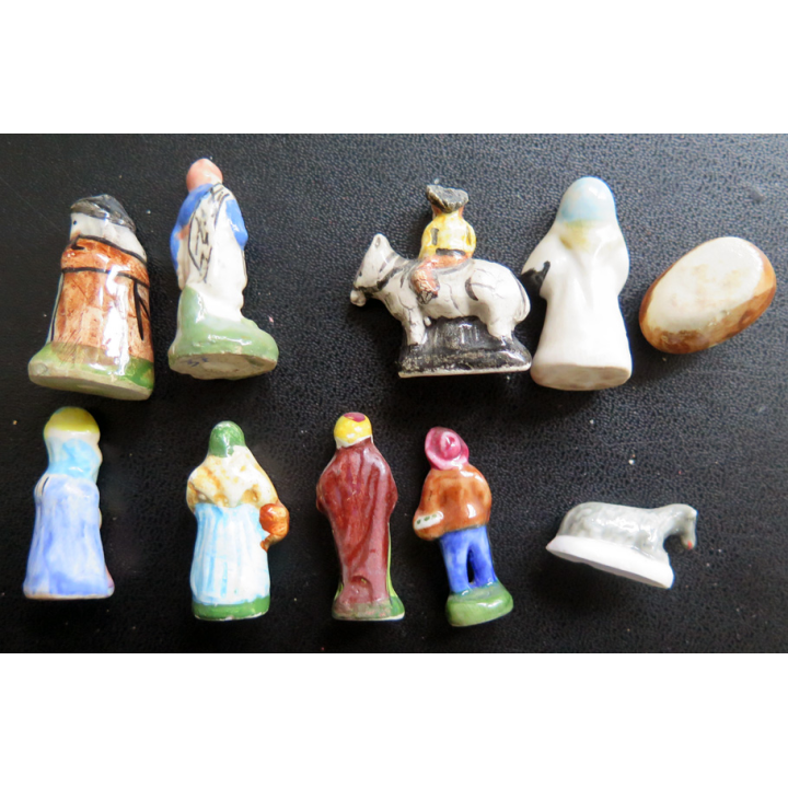 Lot de 10 fèves de crèche