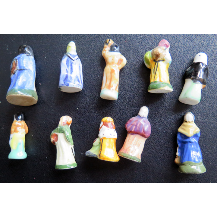 Lot de 10 fèves de crèche