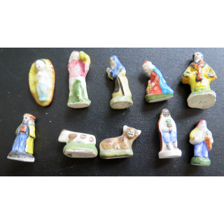 Lot de 10 fèves de crèche