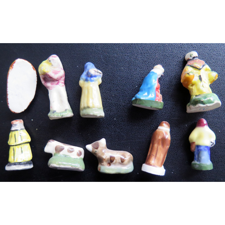 Lot de 10 fèves de crèche