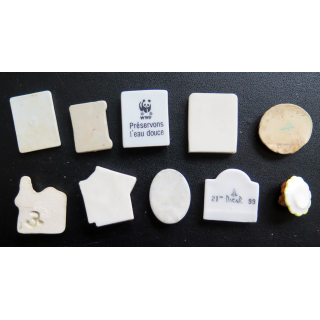 Lot de 10 fèves plates