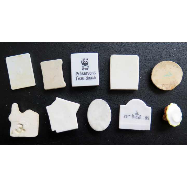 Lot de 10 fèves plates