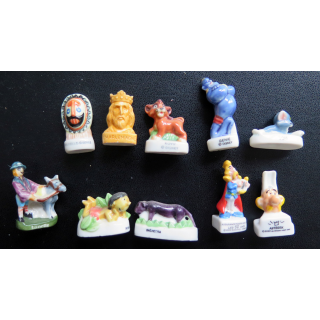 Lot de 10 fèves Disney et autres  de Bandes dessinées