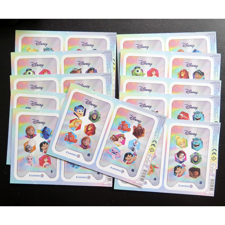 Lot de 13 Pochettes Leclerc DISNEY de 4 photos chaque