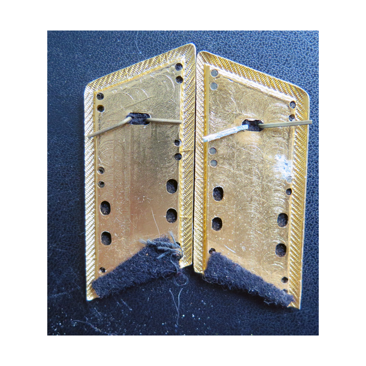 URSS : paire de cols métalliques des Chemins de fer soviétiques