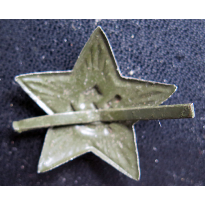 URSS : étoile de calot vert olive pour tenue de campagne de l'union soviétique