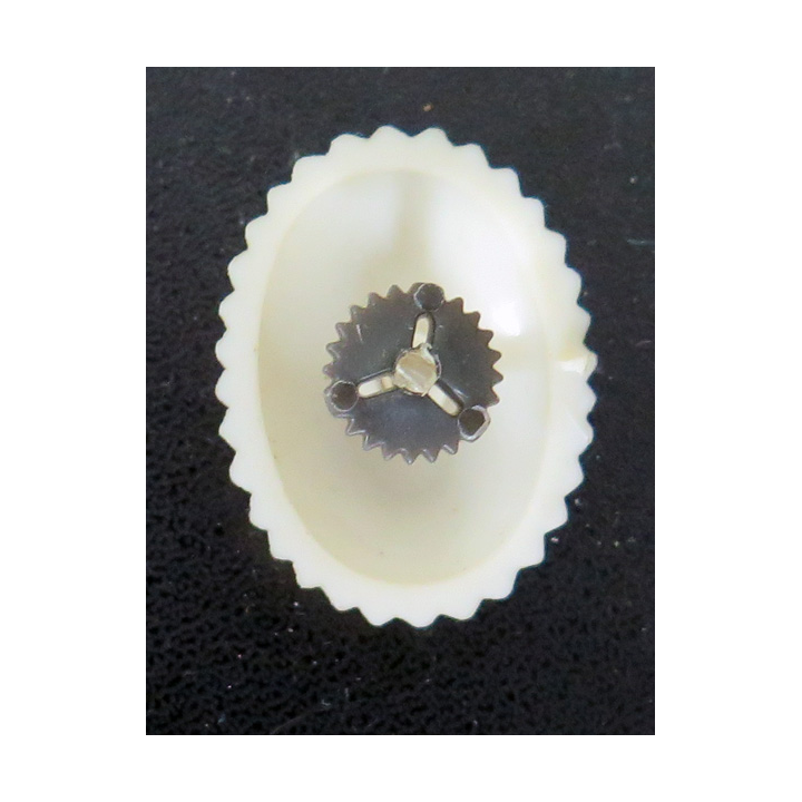 RUSSIE : insigne de casquette dorée de la Police russe (revers fond clair)