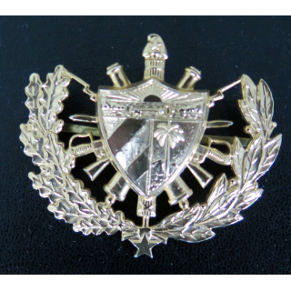 CUBA : insigne métallique de casquette de la police cubaine