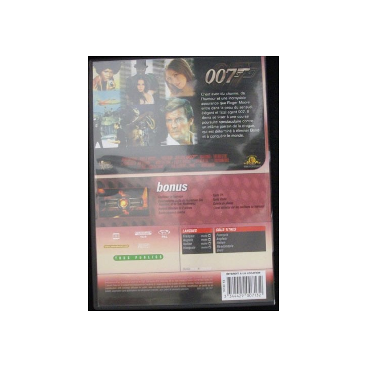 DVD : VIVRE ET LAISSER MOURIR JAMES BOND 007 (ROGER MOORE)