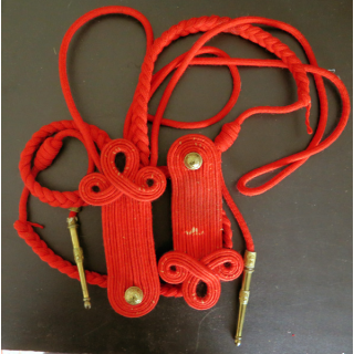 paire d'épaulettes avec fourragère de cérémonie de la Garde républicaine de Paris