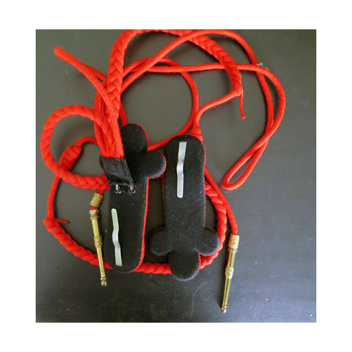 paire d'épaulettes avec fourragère de cérémonie de la Garde républicaine de Paris