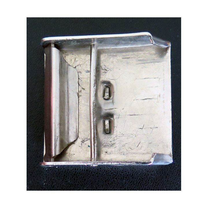 Boucle de ceinturon de gendarmerie en métal chromé argenté