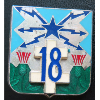 18° régiment de transmissions TRANS 18° RT coix de Lorraine chardon