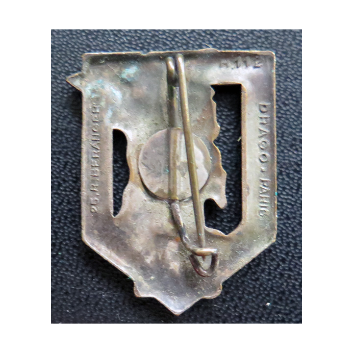 92° régiment d'infanterie Drago Béranger déposé émail gaulois écu