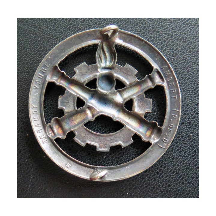 Insigne de béret du matériel argenté fabrication Beraudy-Vaure