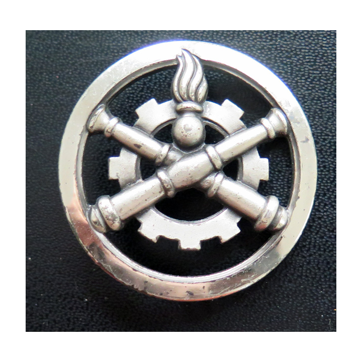 Insigne de béret du matériel argenté fabrication Beraudy-Vaure