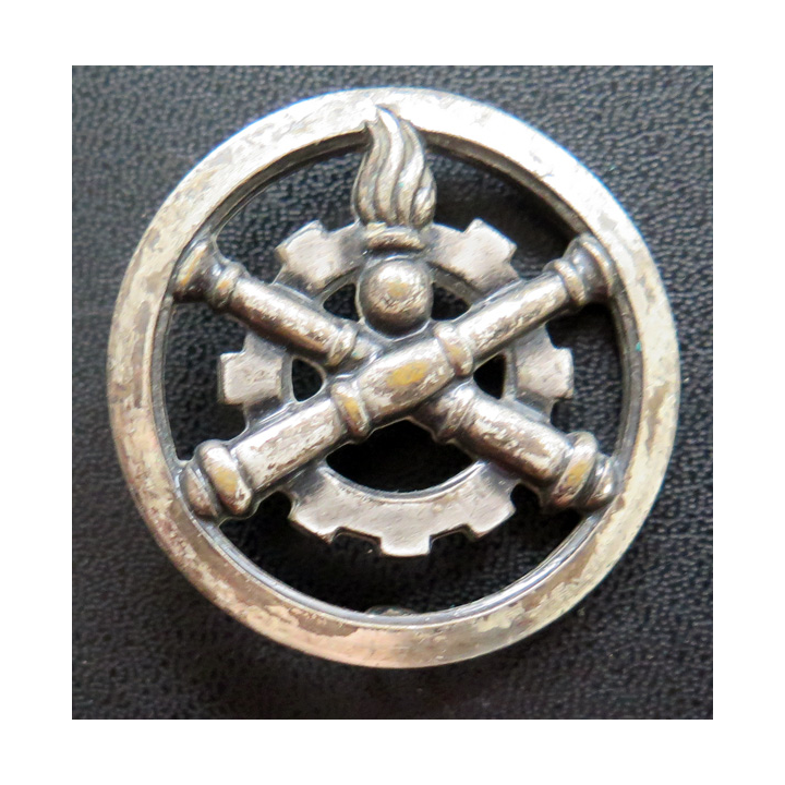 insigne de béret  commissariat argenté  fabrication Beraudy-Vaure