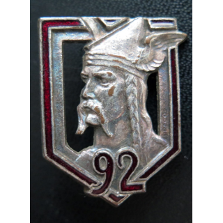 92° RI : insigne métallique du 92° régiment d'infanterie de fabrication Drago H. 112