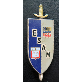 ESAM : insigne métallique de l' école supérieure et d’application du Matériel Drago  G. 1805