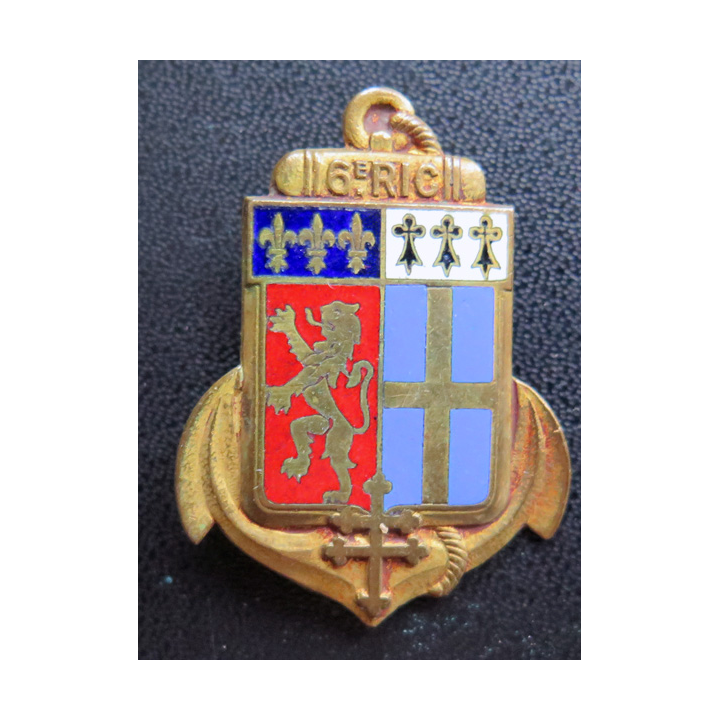 6° régiment d'infanterie coloniale de fabrication Courtois en émail