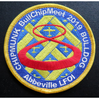 8° BULLCHIP MEET : insigne tissu du 8° rassemblement de pilotes de Bulldog et Chipmunk 2019 Abbeville LFOI