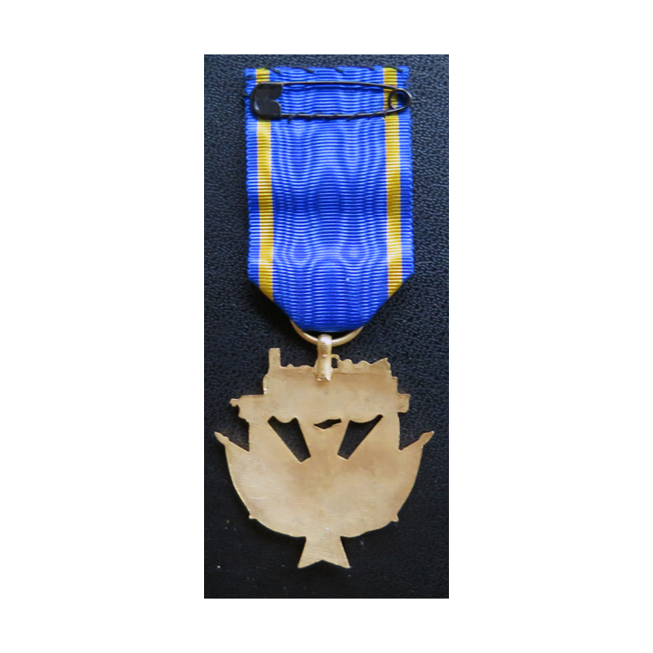 FRANCE : Médaille de l'association des cheminots Chrétiens en émail ruban bleu bandes or