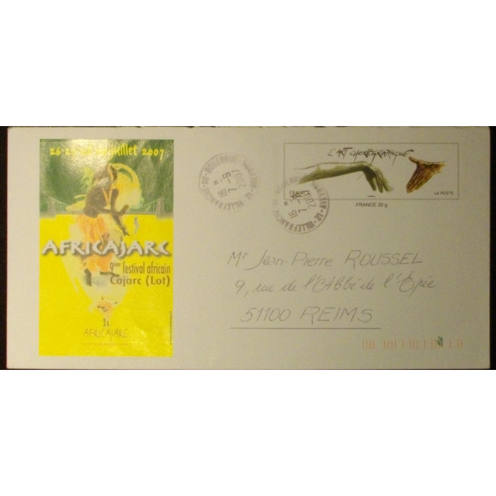 ENVELOPPE AFRICARJAC AVEC TIMBRE DE L'ART CHOREGRAPHIQUE
