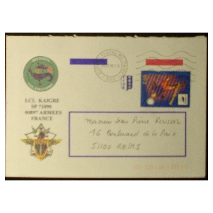 ENVELOPPE DIVISION SALAMANDRE (BUREAU POSTAL MILITAIRE 660)