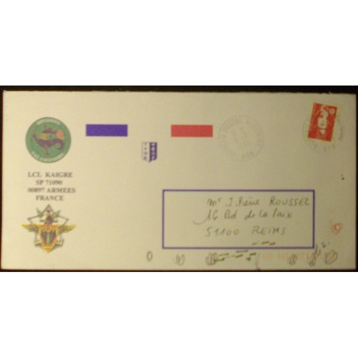 ENVELOPPE DIVISION SALAMANDRE (BUREAU POSTAL MILITAIRE 658)