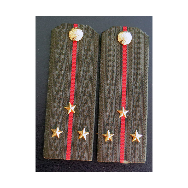 RUSSIE : paire d'épaulettes de Premier Lieutenant des Forces terrestres