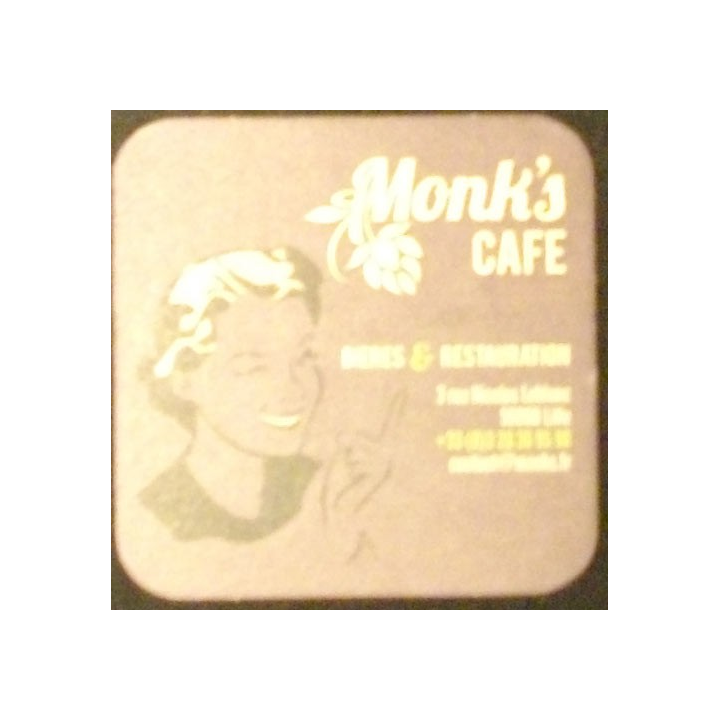 DESSOUS DE VERRE A BIÈRE : MONK'S CAFÉ LILLE
