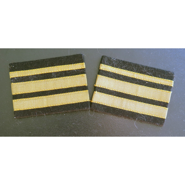 URSS : paire de galons dorés de Capitaine de la marine soviétique