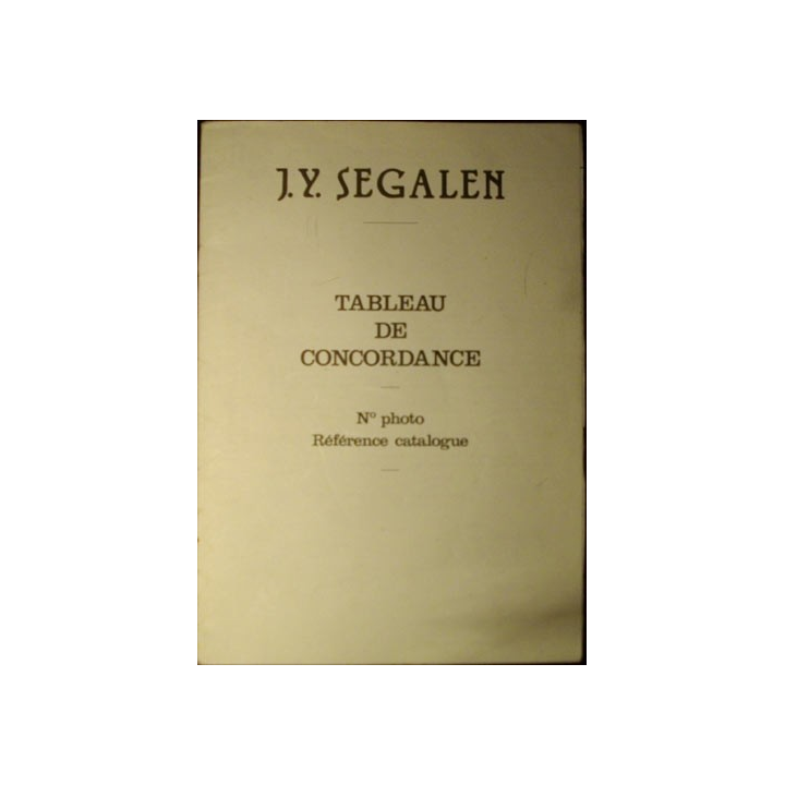 0. TABLEAU DE CONCORDANCE N°PHOTO ET RÉFÉRENCE CATALOGUE