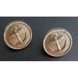 URSS : lot de 2 boutons cuivrés de la marine soviétique
