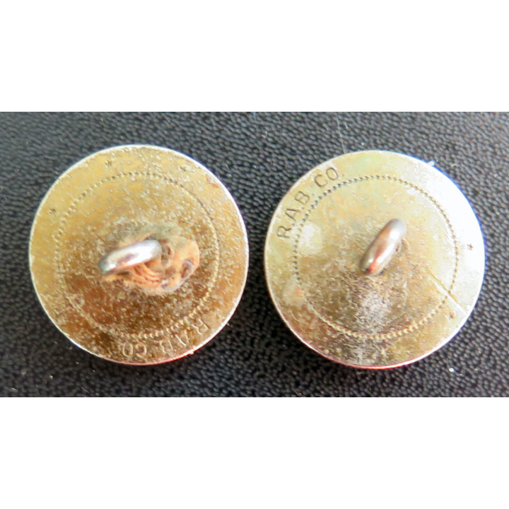 URSS : lot de 2 boutons cuivrés de la marine soviétique