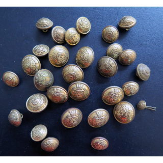 FRANCE : lot de 30 boutons d'uniformes de la Garde républicaine de Paris