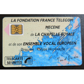 Carte téléphonique Télécarte 50 La Fondation France télécom mécène de la Chapelle Royale