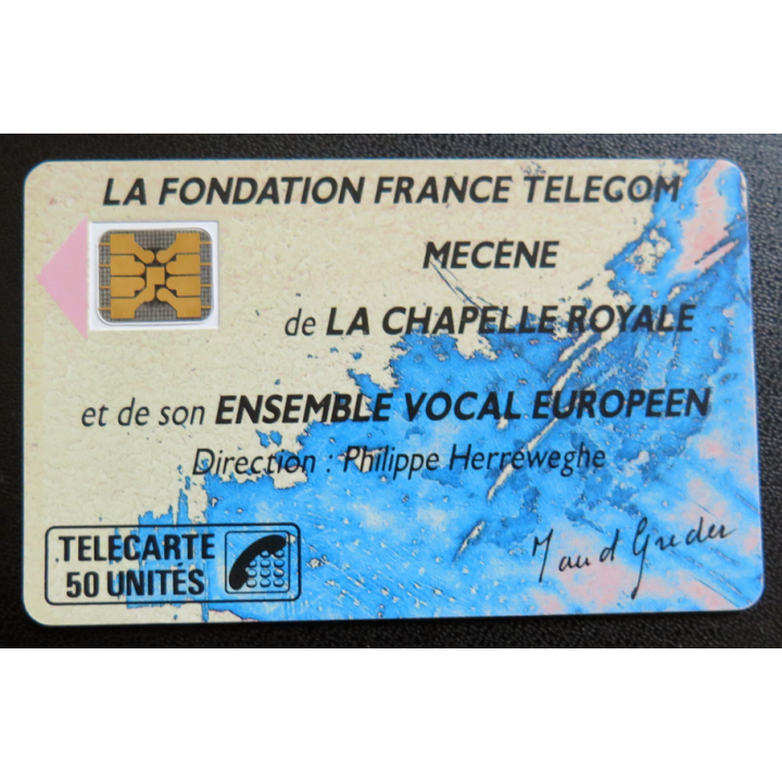 Carte téléphonique Télécarte 50 La Fondation France télécom mécène de la Chapelle Royale