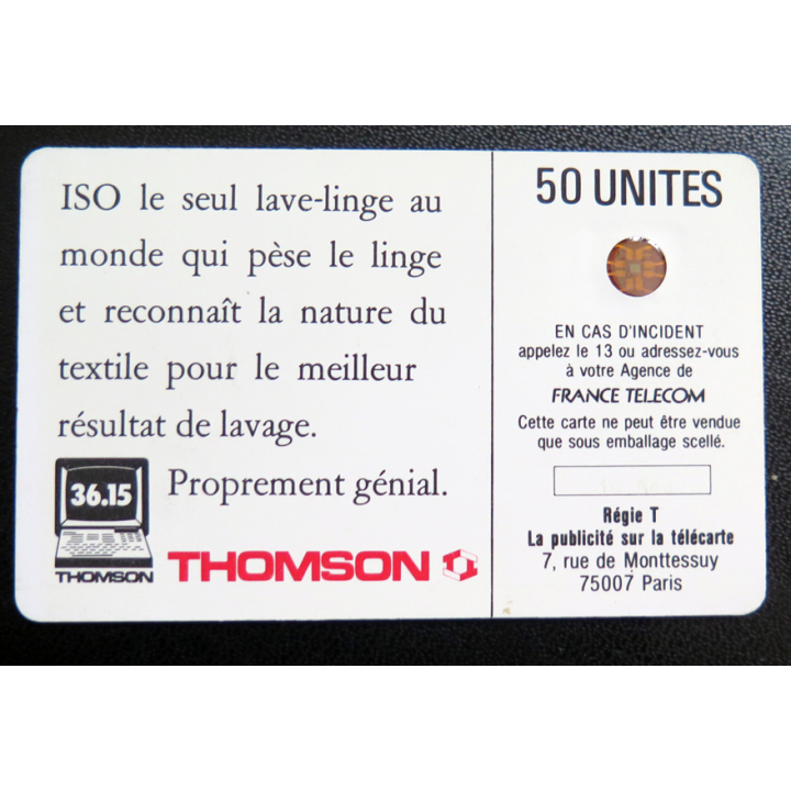 Carte téléphonique Télécarte 50 ISO L'ordinateur à laver