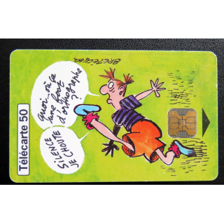 Carte téléphonique Télécarte 50 silence je choute