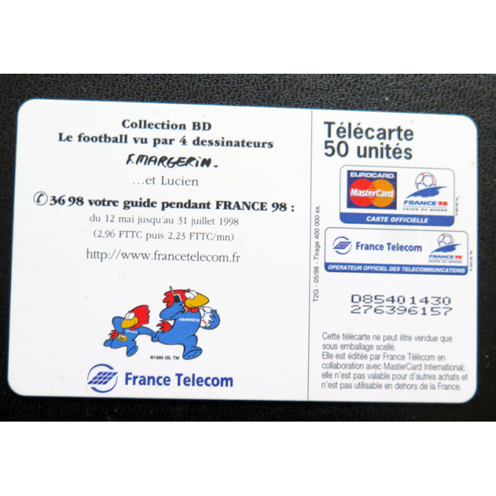 Carte téléphonique Télécarte 50 Le football vu par 4 dessinateurs