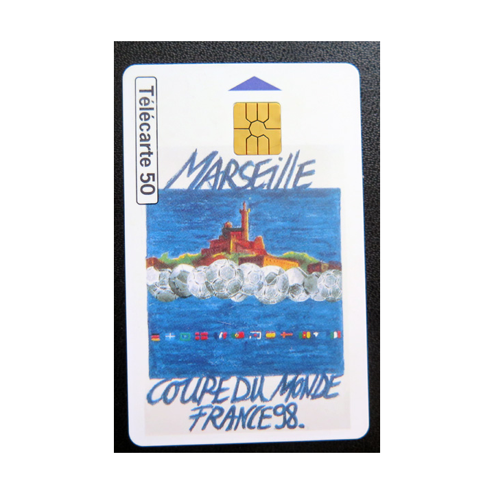 Carte téléphonique Télécarte 50 coupe du Monde France 98 Marseille