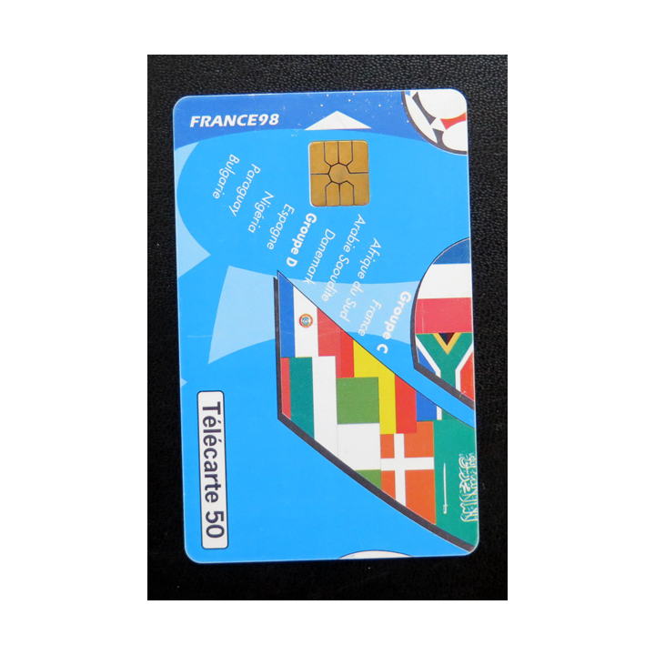 Carte téléphonique Télécarte 50 coupe du Monde France 98