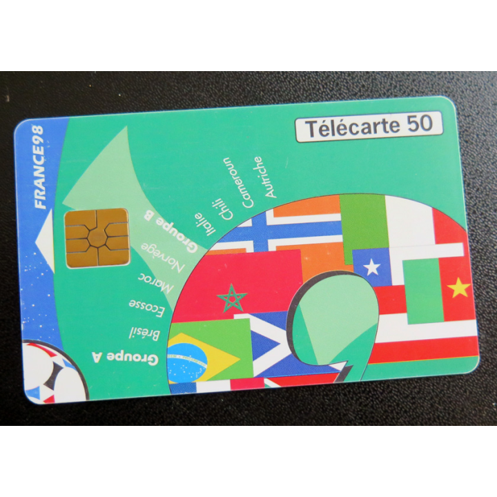 Carte téléphonique Télécarte 50 coupe du Monde France 98